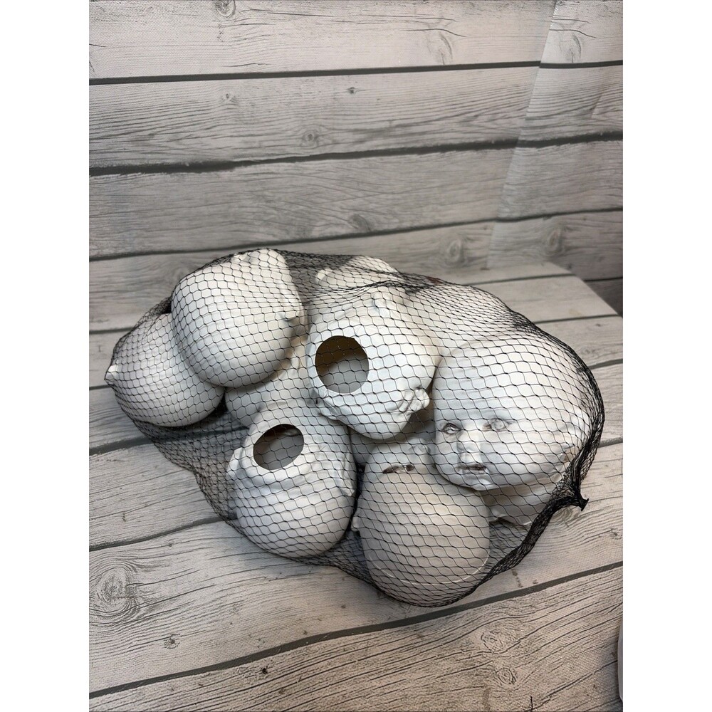Halloween Doll Heads in Mesh Bag - Creepy Baby Heads for Halloween